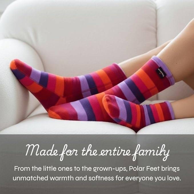 MSRP $28 Polar Feet Non-slip Fleece Socks L (W10+/M9-11) Cozy Soft Socks with