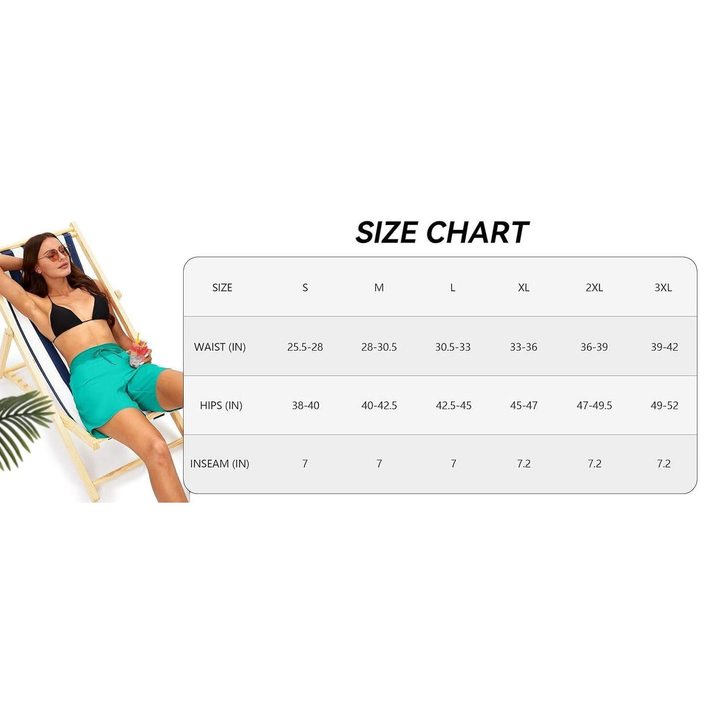 MSRP $39 G Gradual Women's L Black 7" Quick Dry Swim Board Shorts with Zipper
