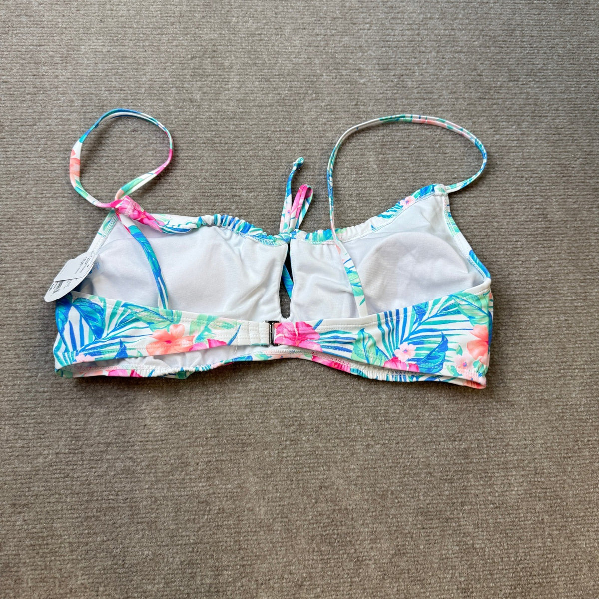 MSRP $36 Decree Womens L Island Babe Juniors Bralette Bikini Swimsuit Top