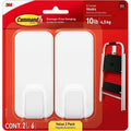Command 10 lb XL Heavyweight Hook, 2 Wall Hooks and 6 Strips, Damage-Fre
