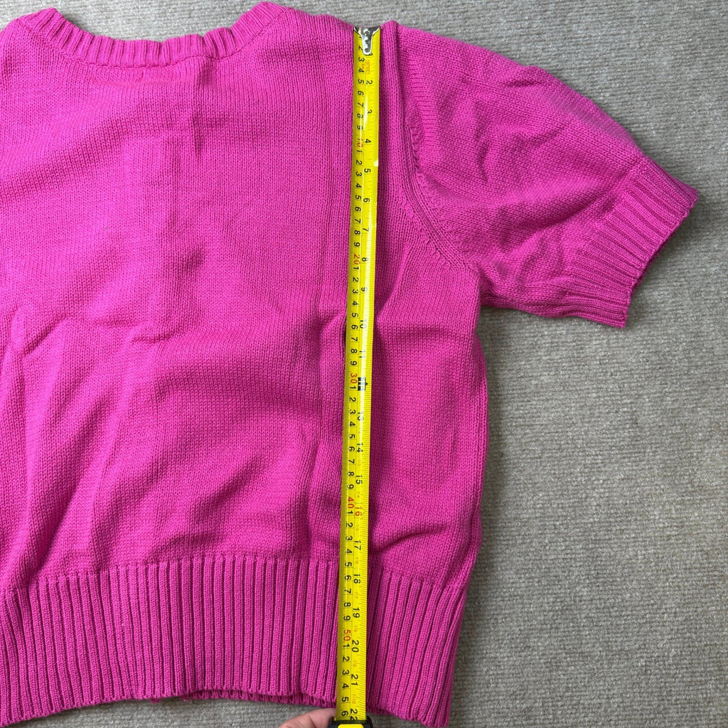 MSRP $44 St. John's Bay Womens XXL Rose Valley Crew Neck Button Cardigan Short