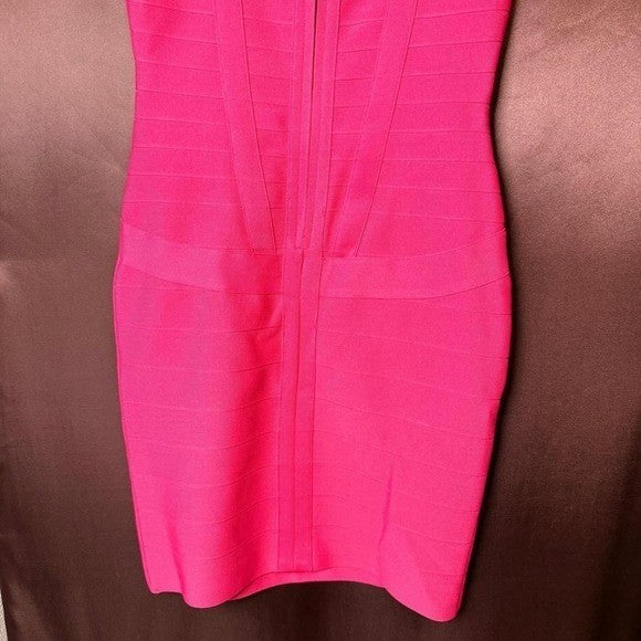 UONBOX Women's XL Fuchsia Rayon Cute Mini Sleeveless Bodycon Strap Dress