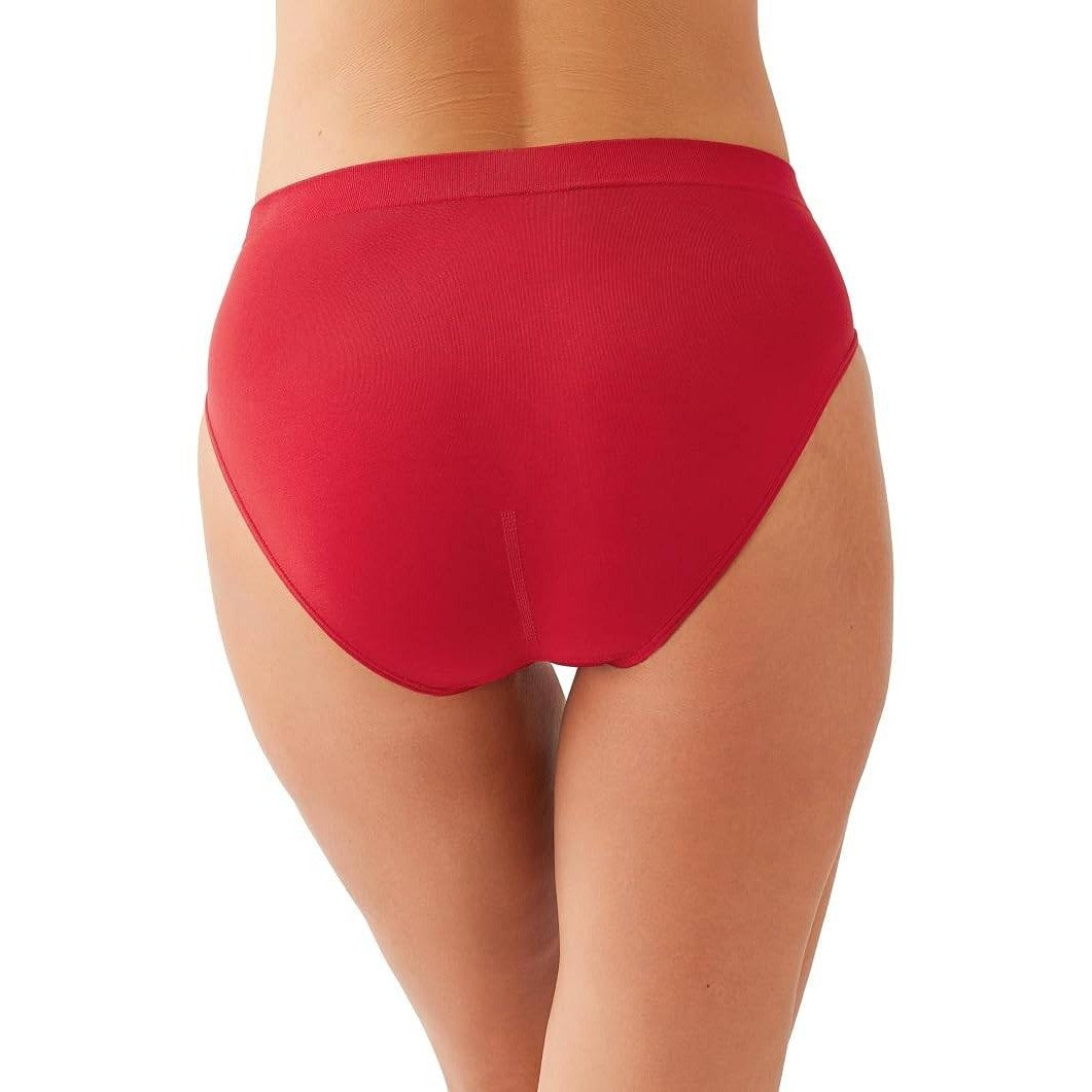 Wacoal Women's XL B-Smooth Seamless Full Coverage Hi-Cut Brief Panty Red