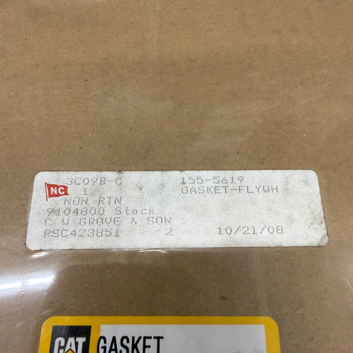 Caterpillar 155-5619 Rear Cover Gasket Genuine OEM