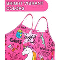 Girls 7-8Y Swimsuit One Piece Bathing Suit Kids' Swimwear Quick Dry Summer Beac