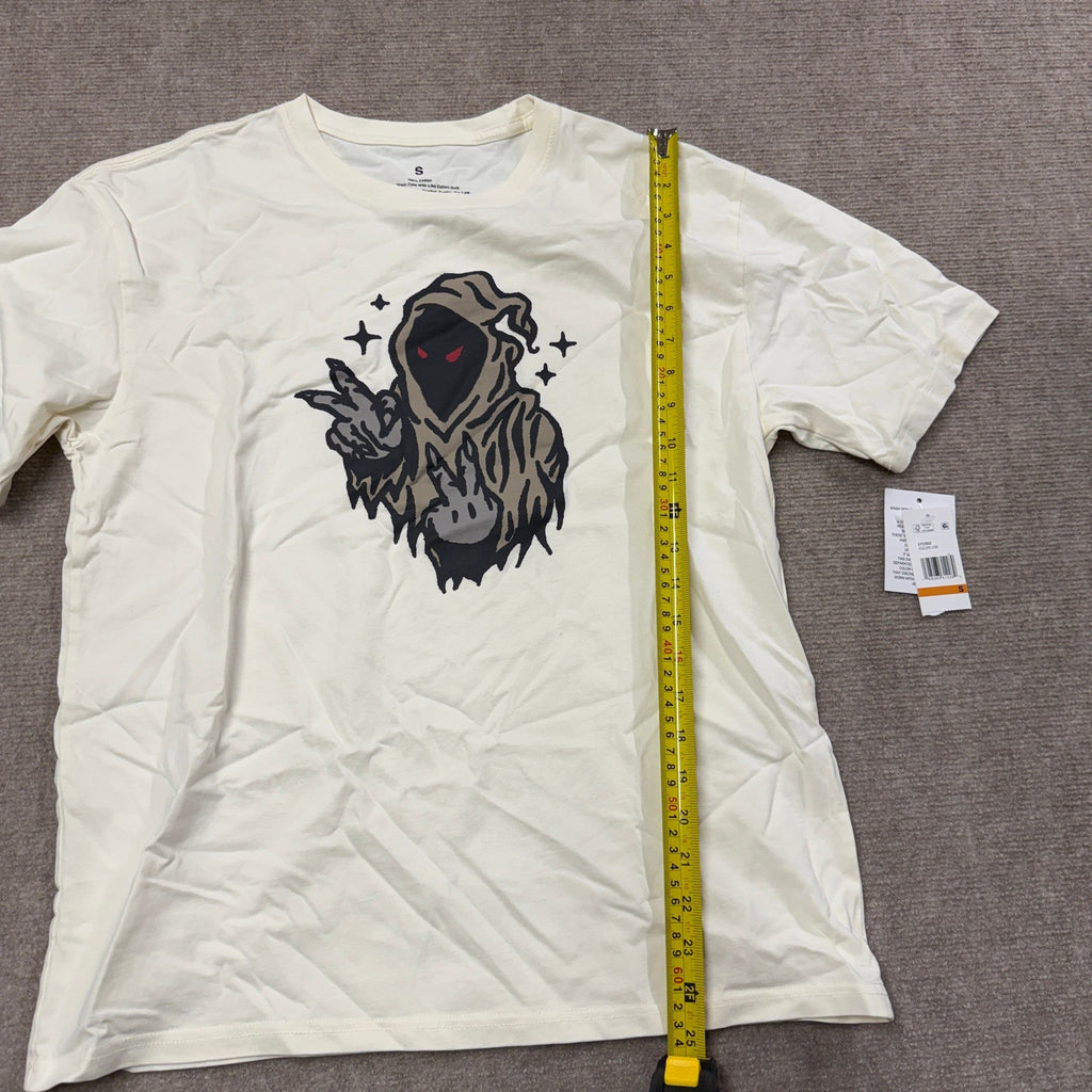 NWT AEROPOSTALE Mens S White Graphic T-Shirt Crew Neck Short Sleeve Boxy Fit