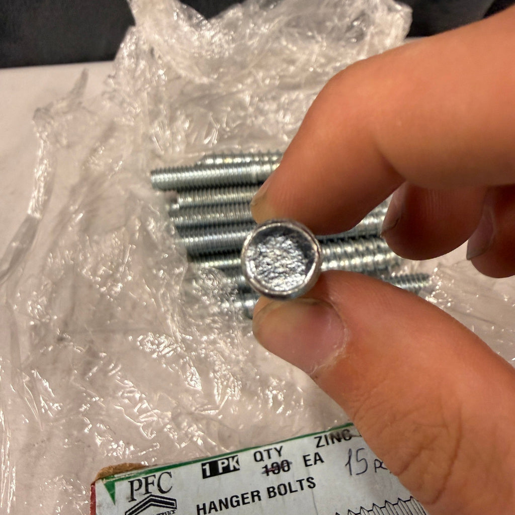 Pack of 15 PFC 3/8-16 x 3" Hanger Bolts Zinc Blue