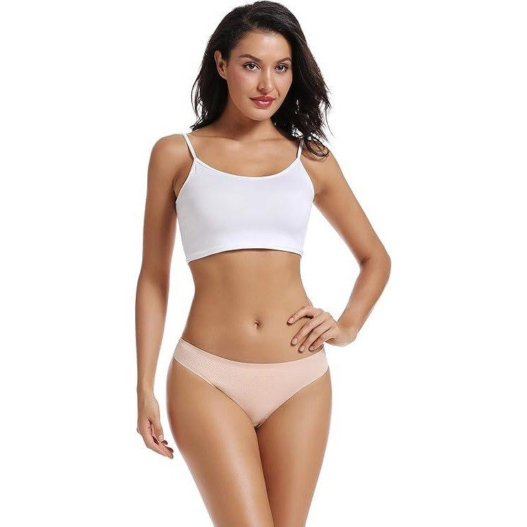 MSRP $18 voenxe 5 Pack L Seamless Women Underwear Thongs,No Show, No Line Wo