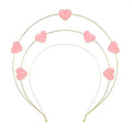 Zivyes Valentine Pink Heart Headband Halo Tiara Crown Halloween Thanksgiving