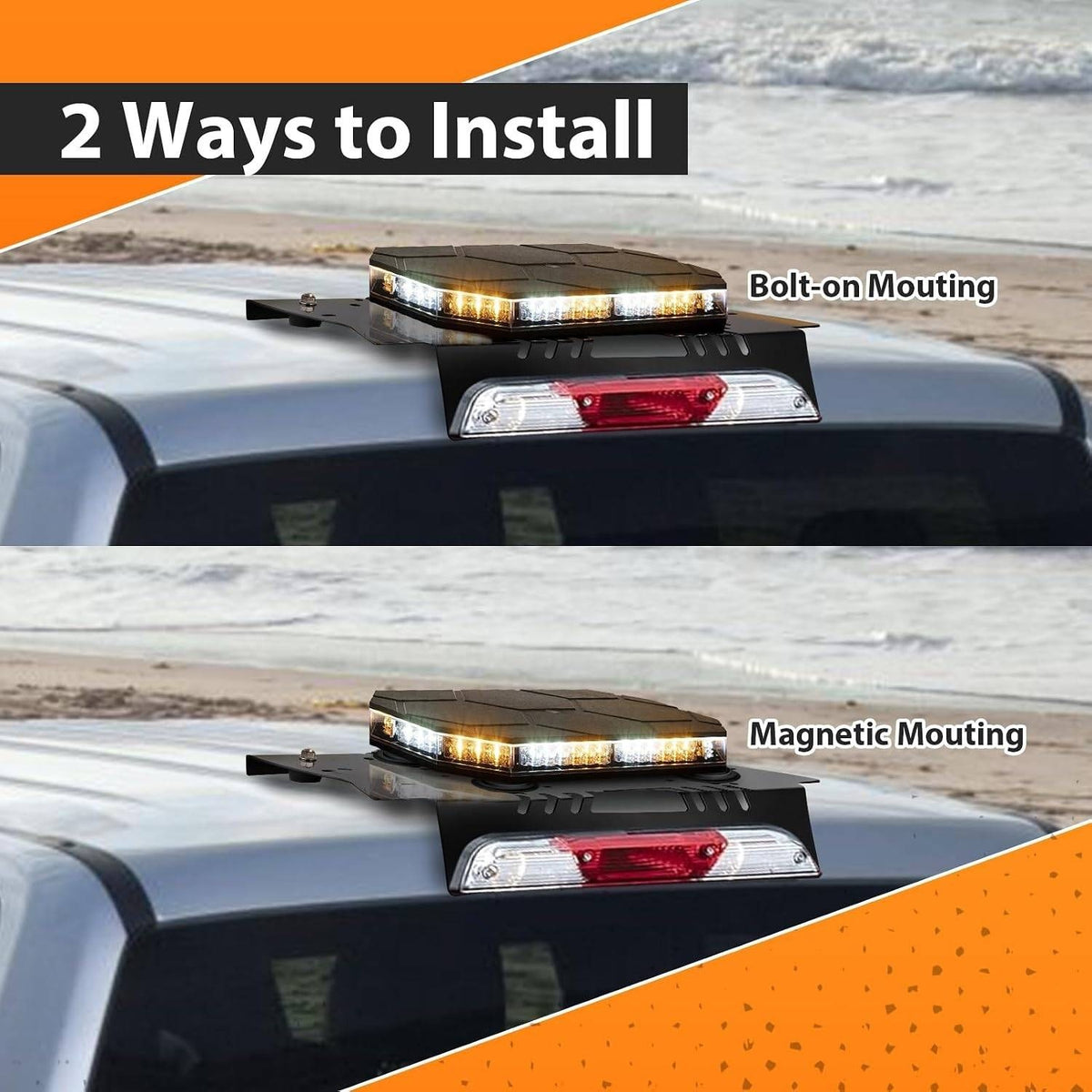 WeiSen No Drill Light Bar Cab Mount Fit for Ford F-150 2015-2026, F-250 F-350