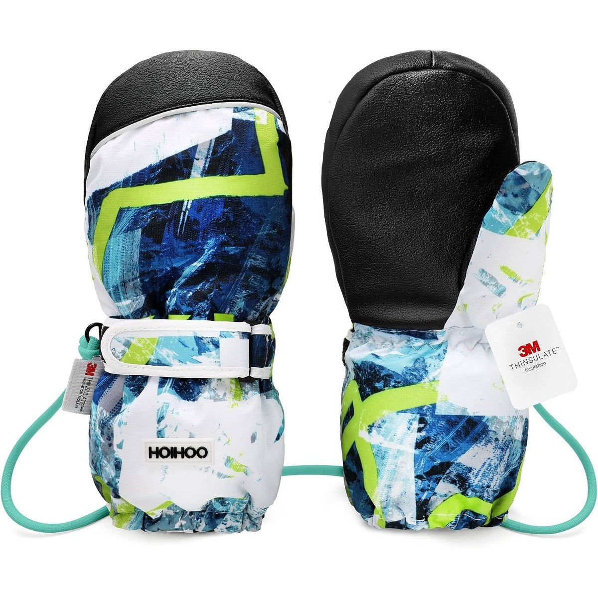 MSRP $23 HOIHOO Kids Ski Mittens Waterproof Snow Thinsulate Gloves Toddler Warm