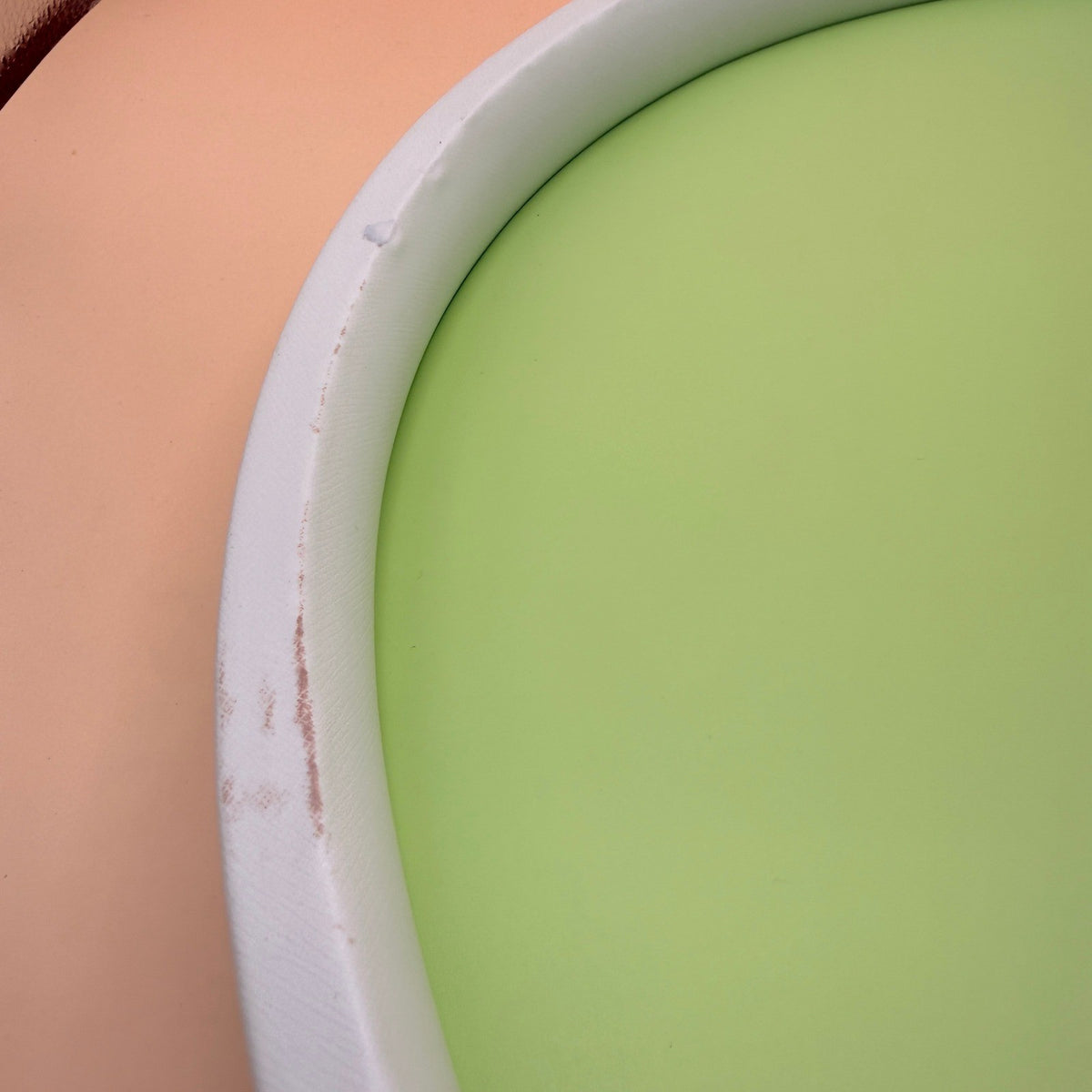 Kraftware 14" Round Tennis Light Green Leatherette Serving Tray, W/ SPOT