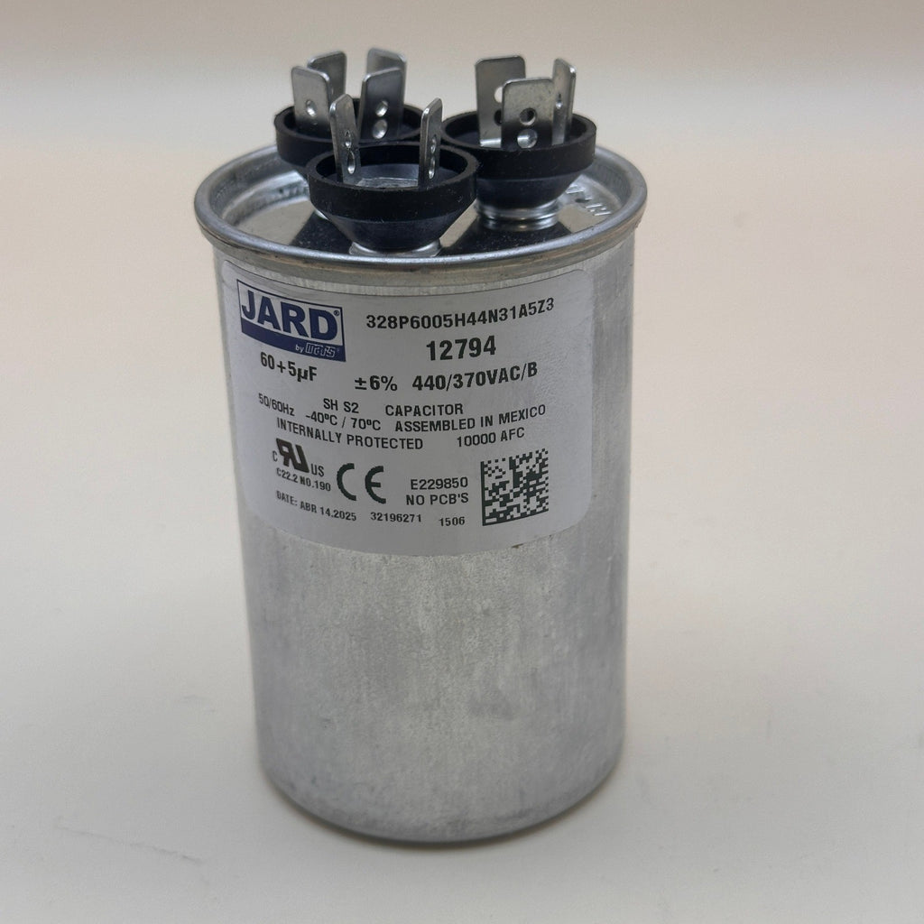 MARS 12794 Motor Dual Run Capacitor with Round 60 + 5 uf MFD 440V