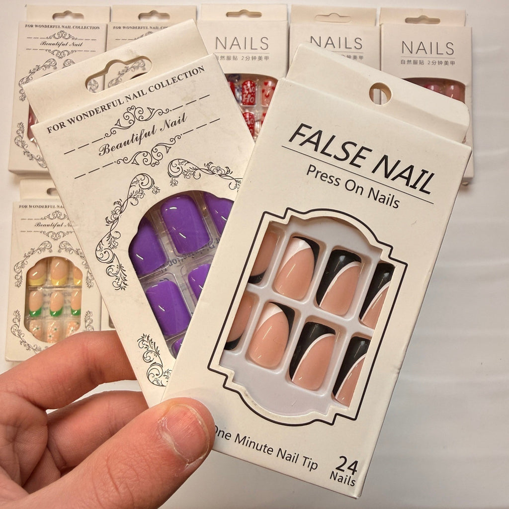 Lot of 10 Pack of 24 New False Press On Nails Assorted Designs and Colors №N5