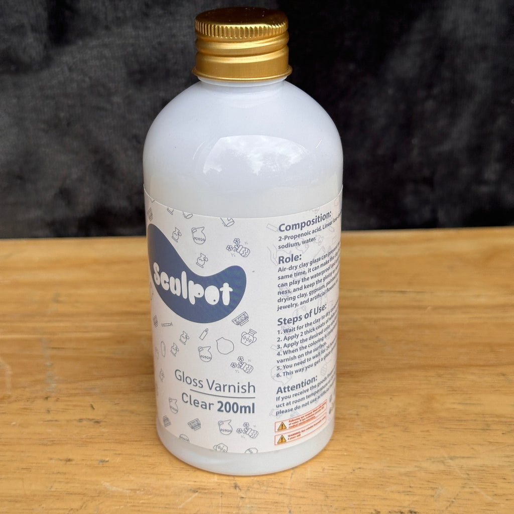 Sculpot Gloss Varnish Clear 200ml For Pottery Acrylic Art No Kiln Needed Easy A