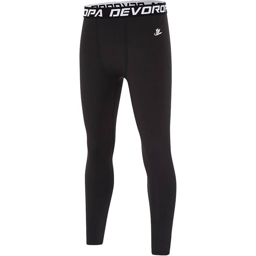 MSRP $26 DEVOROPA Boy's M Leggings Quick Dry Youth Compression Pants Sports