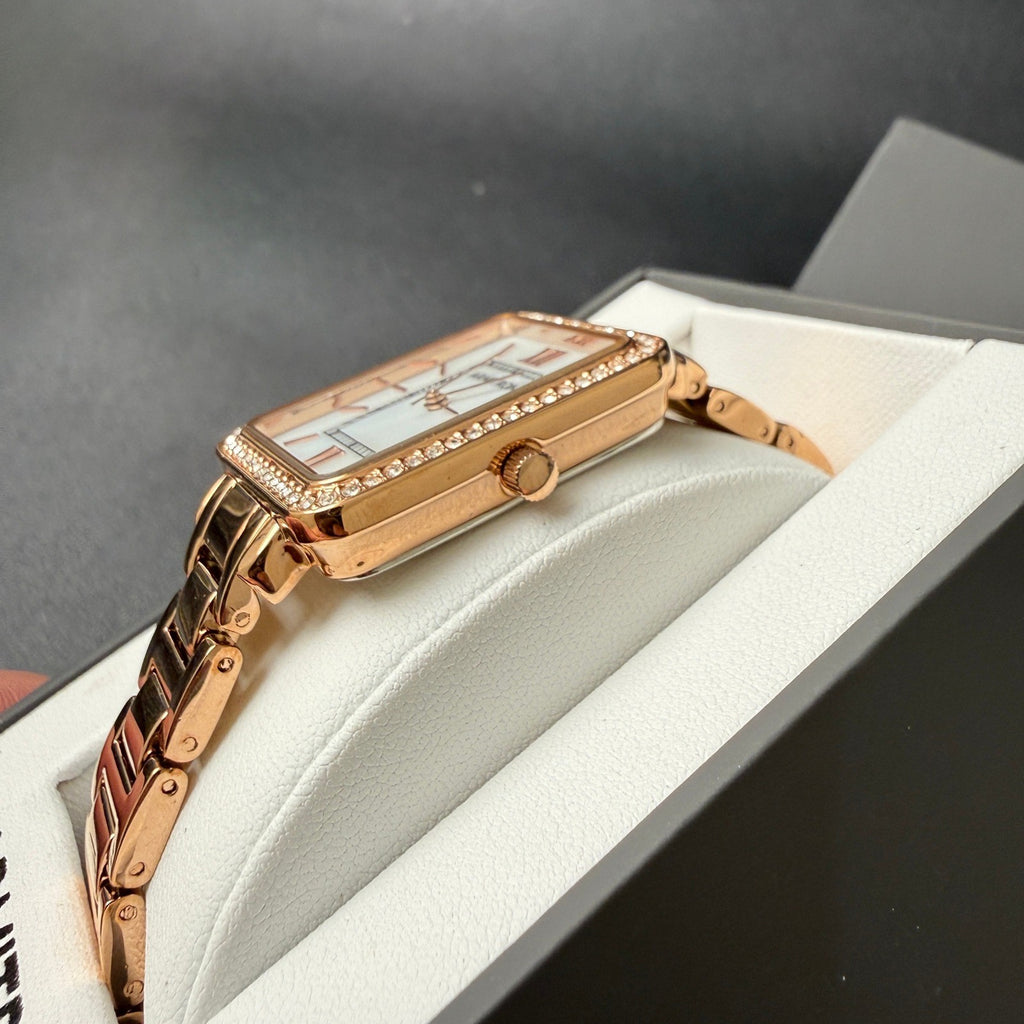 Armitron 75/5841RG Women's Crystal Accented Rose Gold Bracelet Watch New Batter