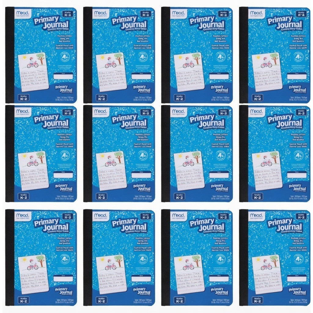 Lot of 12 Mead 09554 Classroom Primary Journal Story Tablet 100 Sheets 7.5" x 9