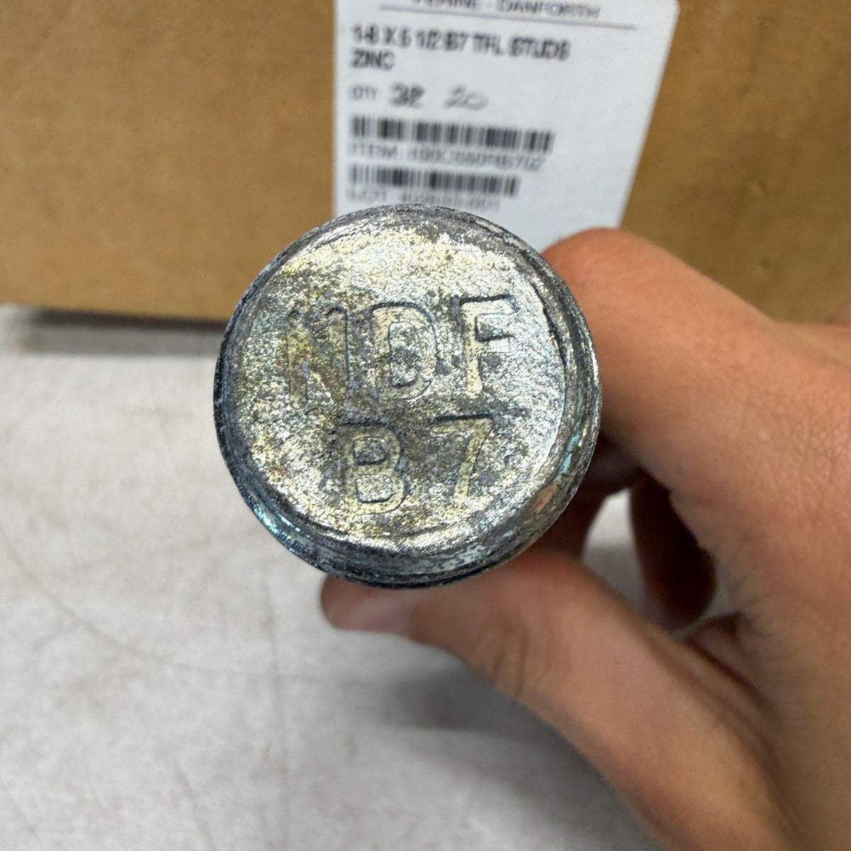 Pack of 20 Perine-Danforth 1-8 x 5-1/2 B7 Full Thread Stud Zinc