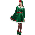 Women's 3XL Elf Costume 5 Pcs Christmas Dress Outfit Adult Elves Suit