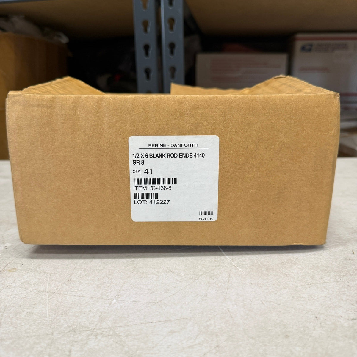 Pack of 41 Perine-Danforth 1/2 x 6 Blank Rod Ends 4140 Grade 8