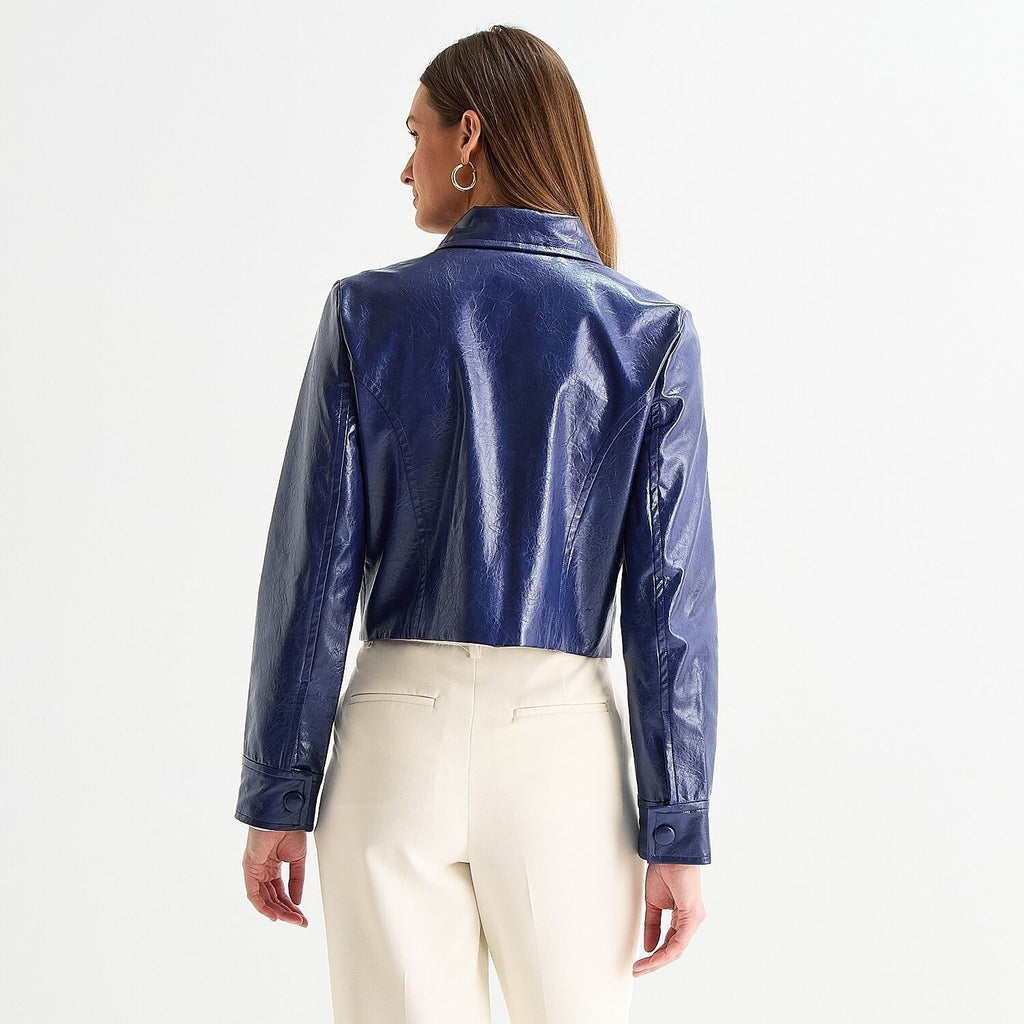 MSRP $98 Worthington Womens 12 September Saphire Midweight Bomber Jacket Faux
