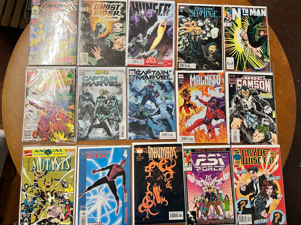 Lot of 15 Marvel Comics - Ghost Rider , Captain Marvel , Nth Man , Psi-Force