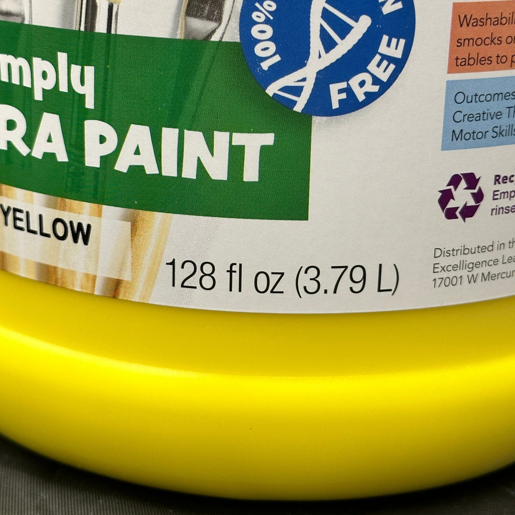 Colorations Paraben-Free Simply Tempera Paint - Yellow, 1 Gallon