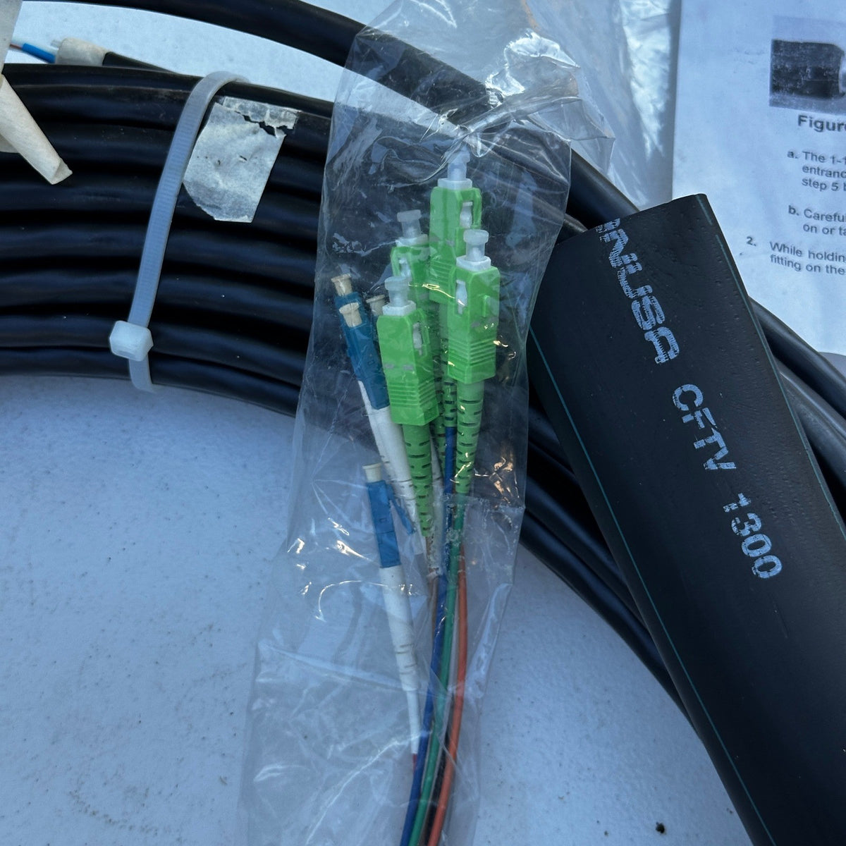 Fiberdyne Fiber Optic CATV Entrance Cable 150 ft