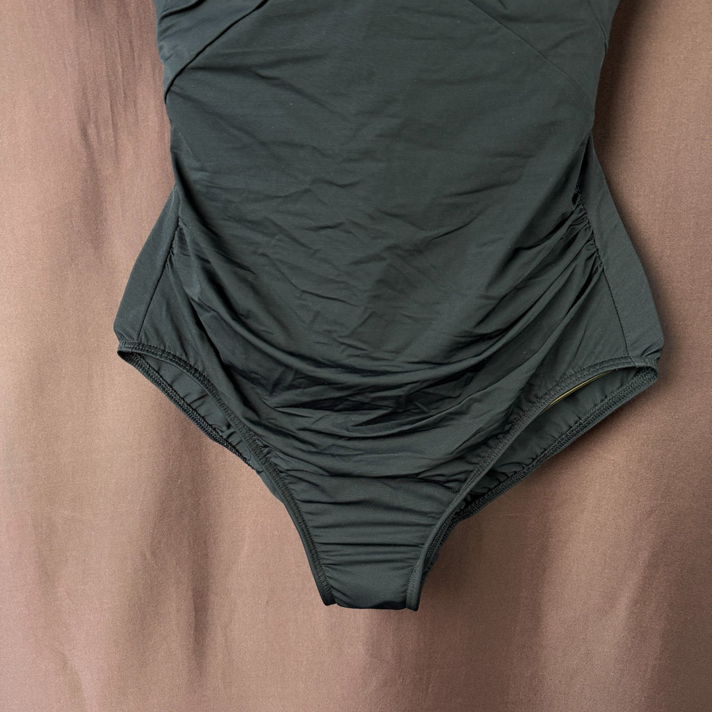 Lands' End Women's 8-18W SlenderSuit Carmela One Piece Swimsuit Black