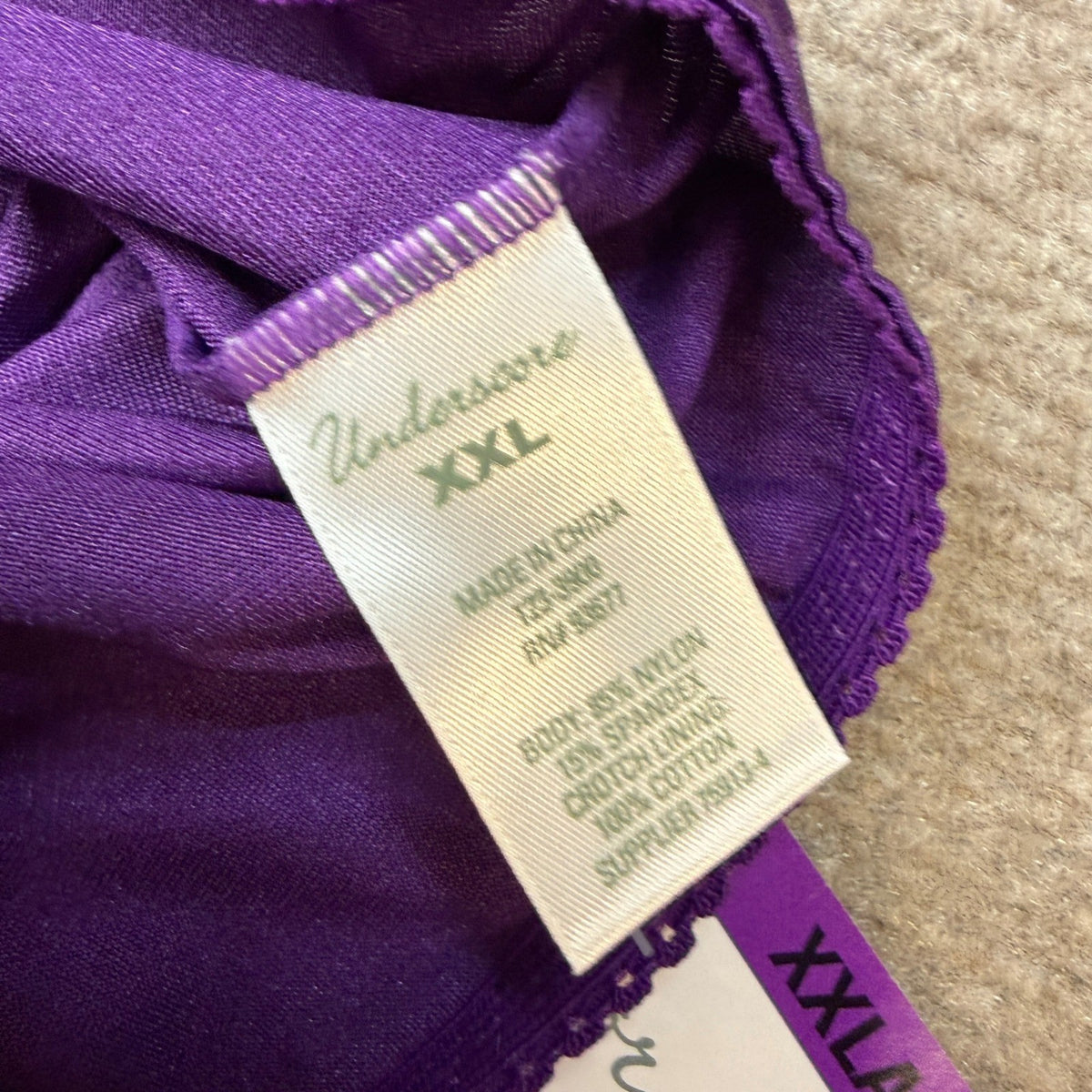 NWT Underscore Womens XXL Venus Violet Stretch Satin Control Briefs