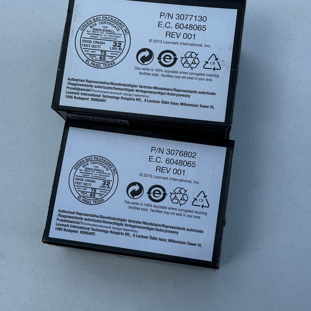 Set of 2 Lexmark C540A1CG Cyan & C540A1KG Black Toner Cartridges C540 C543 C544