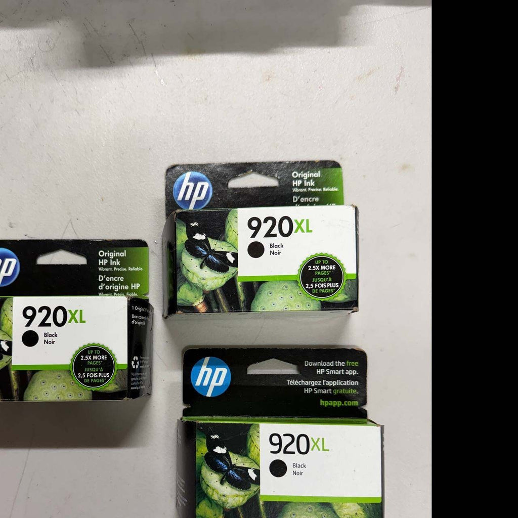 Lot of 3 Genuine HP 920XL Black Ink Cartridges