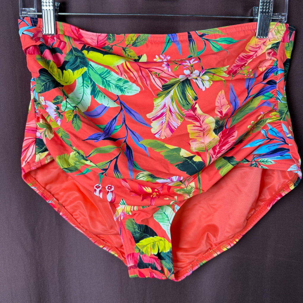 Lands' End Women's XS-L, S-M LONG High Waist Classic Bikini Bottoms Chlorine Res