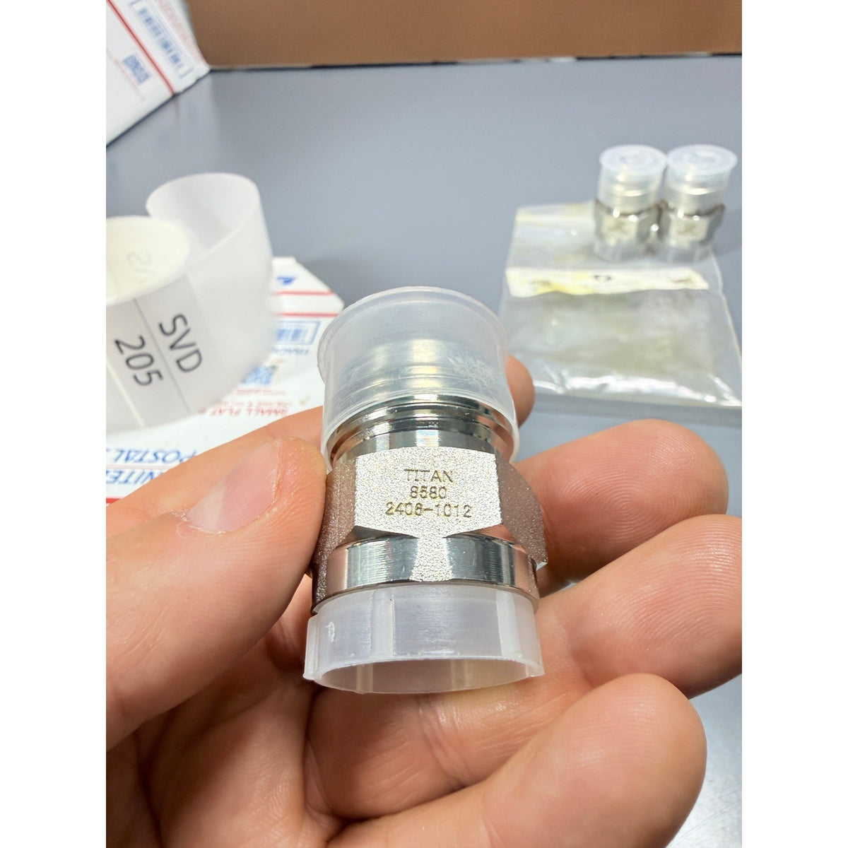 Set of 3 Titan 2406-10-12 Tube Expander-Reducer 5/8" JIC Female x 3/4" JIC Male
