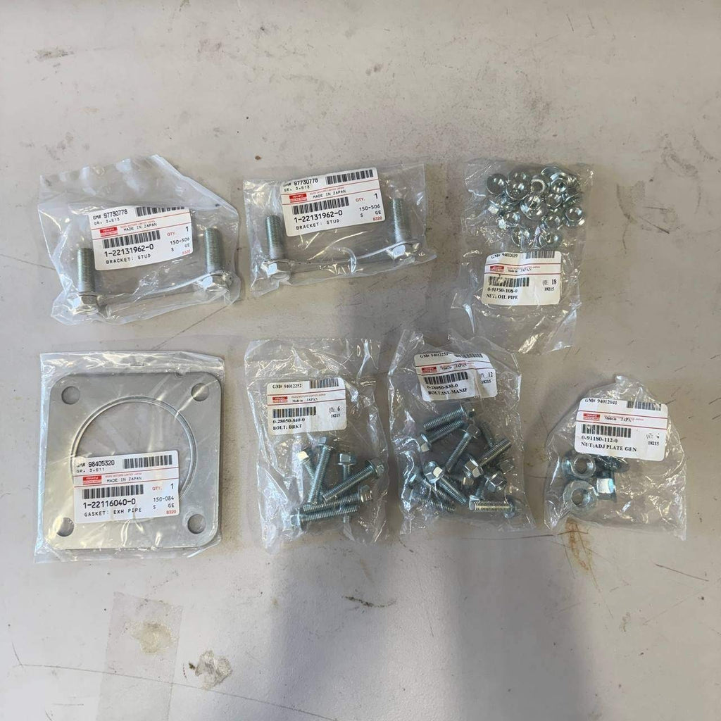 Genuine Isuzu GM Brackets Gaskets Bolts Nuts Lot 97730778, 98405320, 94012252