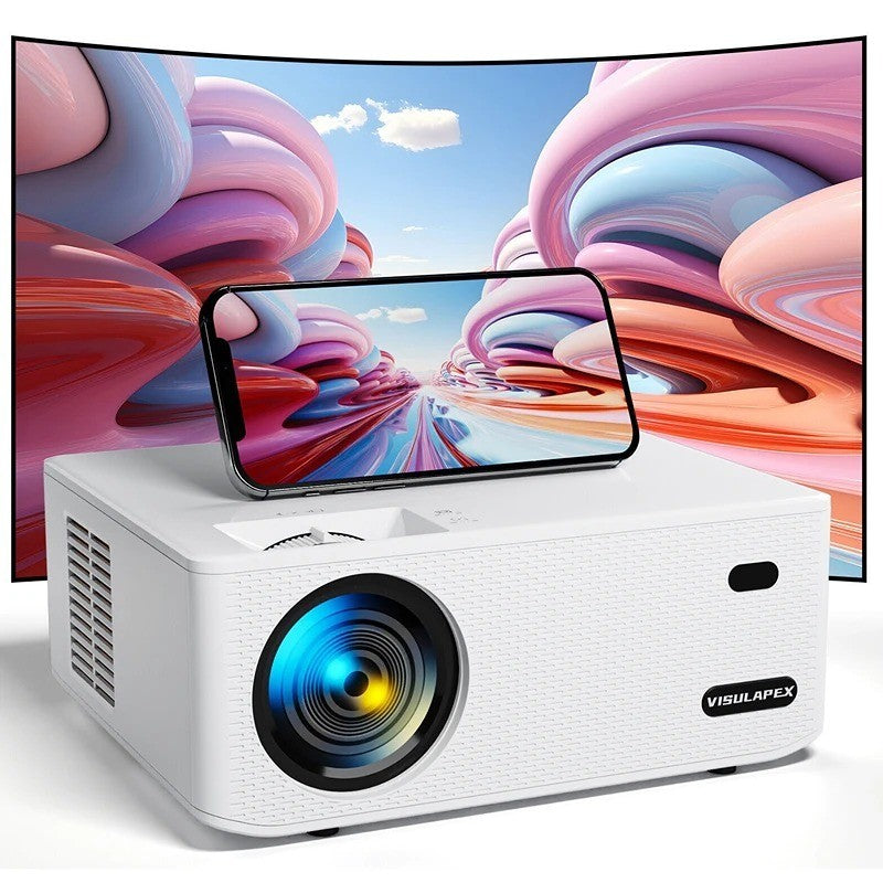 VISULAPEX Projector 65000 Lumens 4K 1080P FHD 5G WiFi Bluetooth Video Home Theat