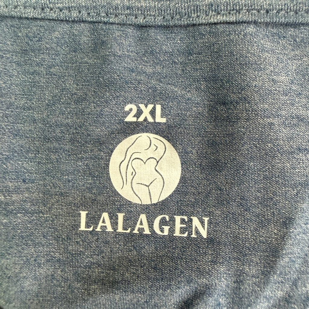 NWT Lalagen Women's XXL Blue Plus Size Workout Tank Tops Sleeveless Summer