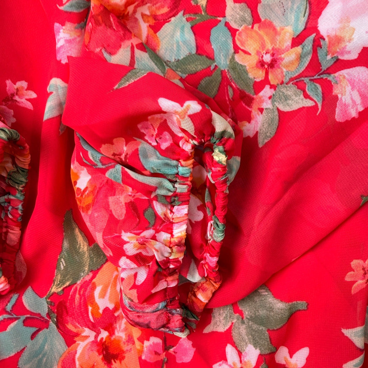 MSRP $89 Jessica Howard Womens L Floral Split Tie Neck Long Sleeve Shift Dress