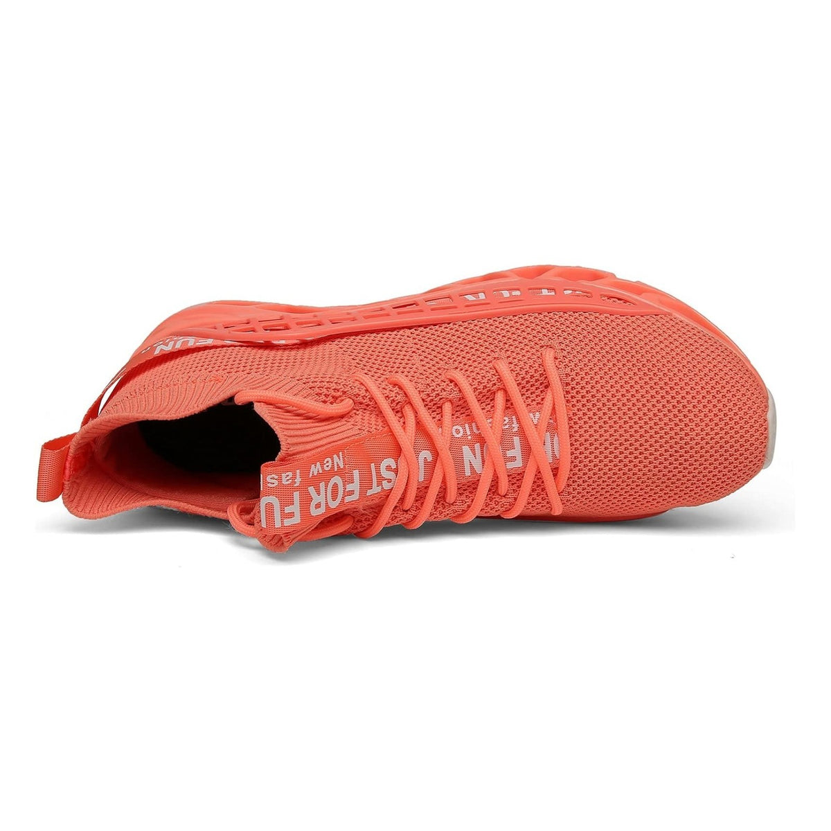 Men's US 8-11 Grapefruit Just For Fun Breathable Athletic Running Casual Walking