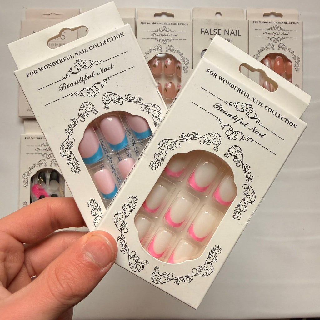 Lot of 10 Pack of 24 New False Press On Nails Assorted Designs and Colors №N34
