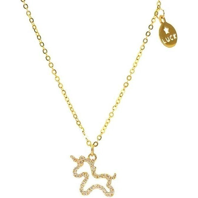 Necklaces for Women Temperament Clavicle Chain Choker w/ Unicorn Pendant Plate