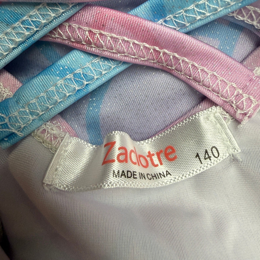 Zaclotre Girl's 6-7Y Long Sleeve Team Basic Gymnastic Leotard Crisscross Back S