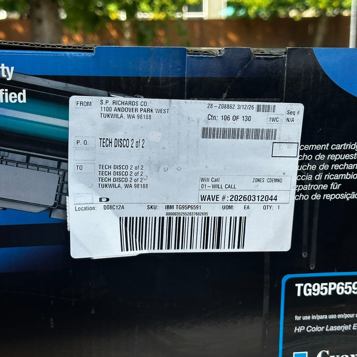 IBM TG95P6591 Cyan Laser Toner Cartridge Replaces for HP 653A (CF321A)
