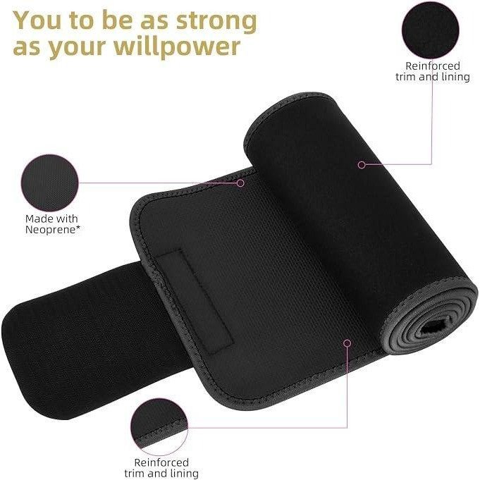 ZPP Waist Trainer Trimmer Sweat Belt for Women & Men Neoprene Size M