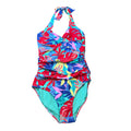 MSRP $99 Liz Claiborne Womens 8 Island Vibes Halter One Piece Swimsuit