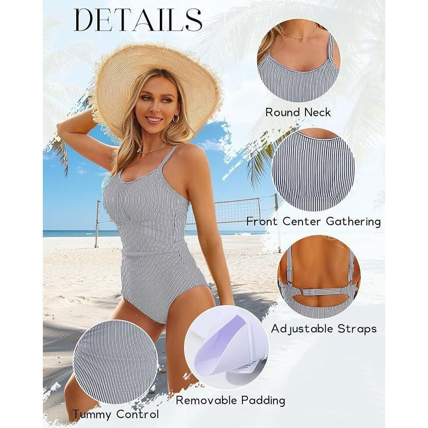 MSRP $31 Century Star Women's XL Modest One Piece Swimsuit Full Coverage Swimw