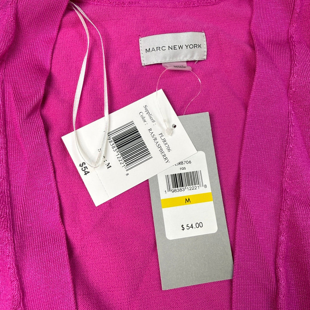 MSRP $54 Marc New York Womens M Raspberry 3/4 Sleeve Shrug