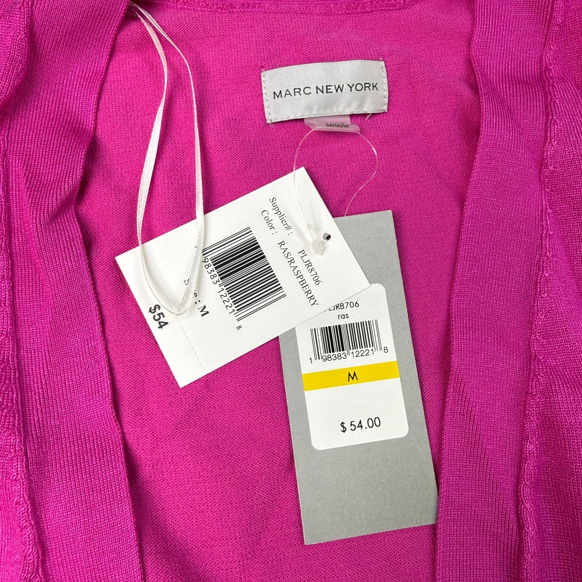 MSRP $54 Marc New York Womens M Raspberry 3/4 Sleeve Shrug