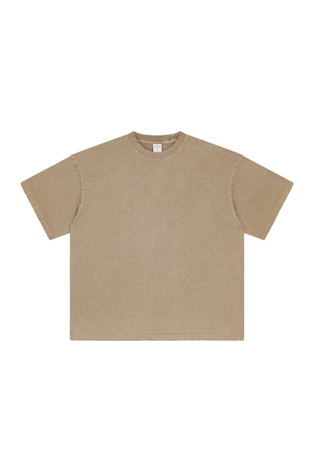 Artie Master Unisex L-2XL Camel 250GSM Distressed Pigment Dyed Washed T-Shirt
